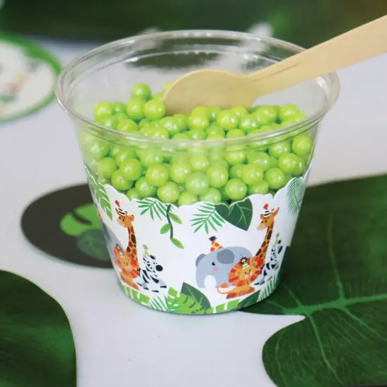 Big Dot of Happiness Jungle Party Animals - Safari Zoo Animal Birthday Party or Baby Shower Decorations - Party Cupcake Wrappers - Set of 12 {6}