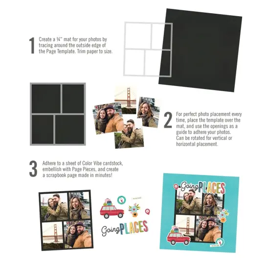 Simple Stories Simple Pages Page Template-(1) 2-4"X4" & 2-3"X4" {6}