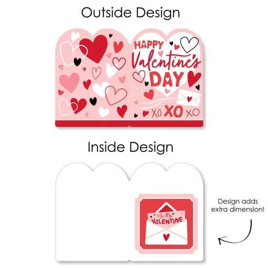 Big Dot of Happiness Happy Valentine's Day - Kids Valentine's Day Giant Greeting Card - Big Shaped Jumborific Card {7}