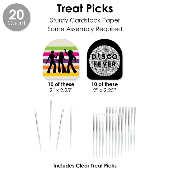 Big Dot of Happiness 70&rsquo;s Disco - 1970s Disco Fever Party Favors and Cupcake Kit - Fabulous Favor Party Pack - 100 Pieces {7}