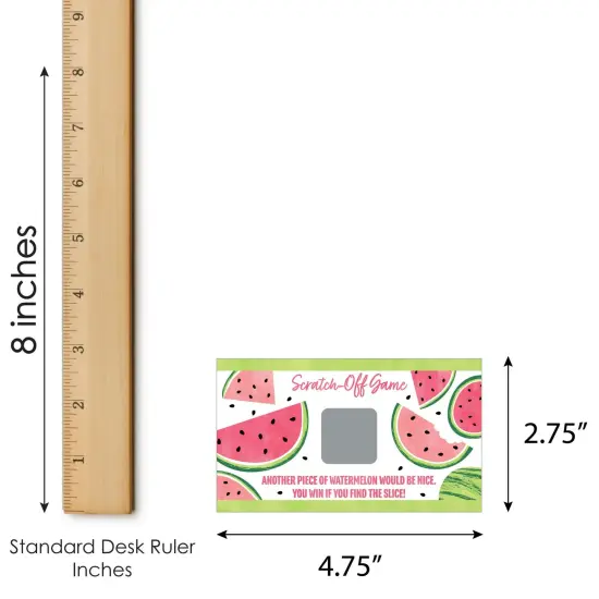 Big Dot of Happiness Sweet Watermelon - Fruit Party Game Scratch Off Cards - 22 Count {7}
