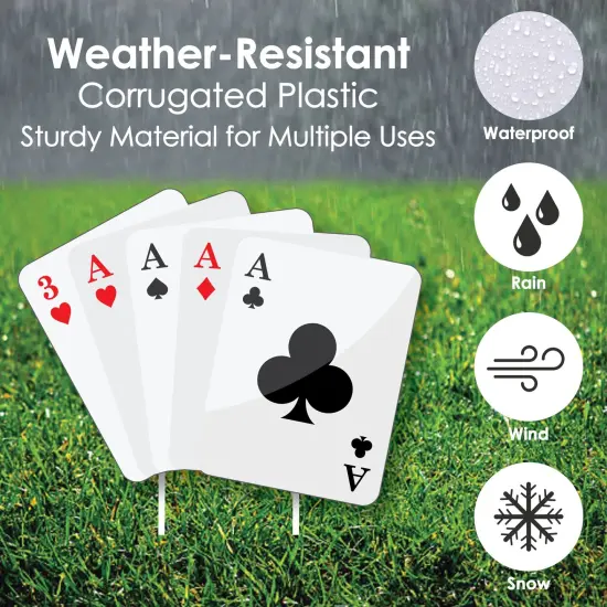 Big Dot of Happiness Las Vegas - Card Suits and Dice Lawn Decorations - Outdoor Casino Themed Yard Decorations - 10 Piece {6}