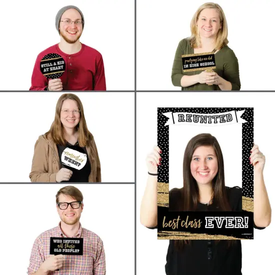 Big Dot of Happiness Reunited - School Class Reunion Party Selfie Photo Booth Picture Frame & Props - Printed on Sturdy Material {3}