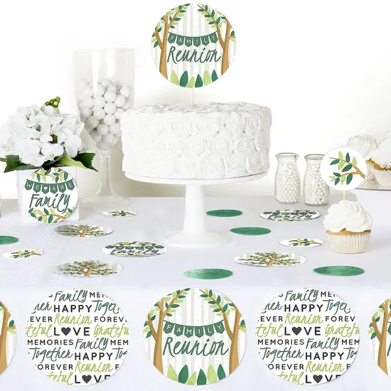 Big Dot of Happiness Family Tree Reunion - Family Gathering Party Giant Circle Confetti - Party Decorations - Large Confetti 27 Count {6}