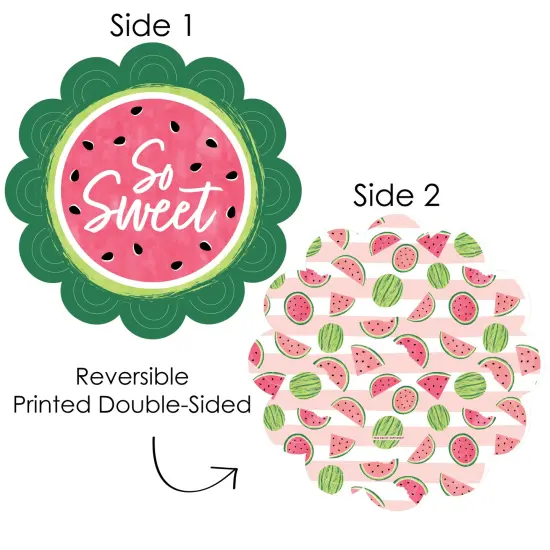 Big Dot of Happiness Sweet Watermelon - Fruit Party Round Table Decorations - Paper Chargers - Place Setting For 12 {4}