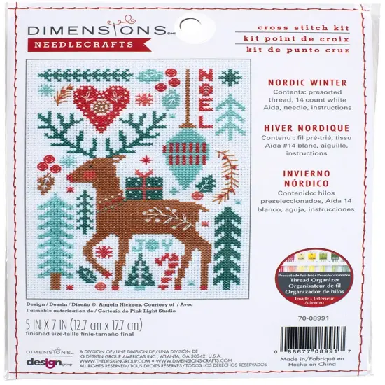 Dimensions Counted Cross Stitch Kit 5"x7"-Nordic Winter {1}