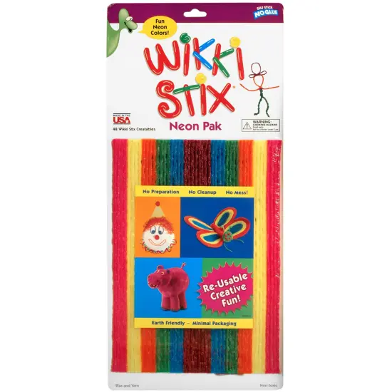 Wikki Stix 8" 48/Pkg-Neon {1}