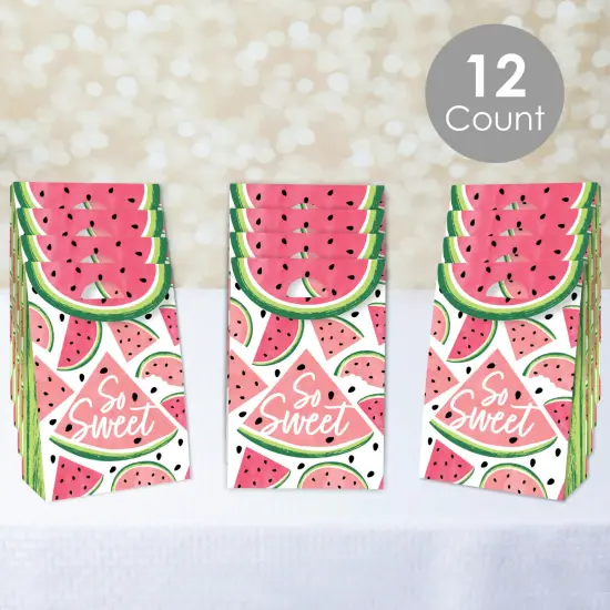 Big Dot of Happiness Sweet Watermelon - Fruit Gift Favor Bags - Party Goodie Boxes - Set of 12 {3}