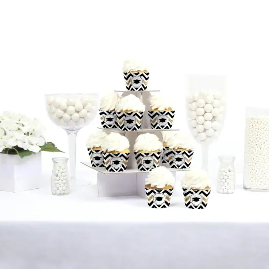 Big Dot of Happiness Gold Graduation Party Decorations - Party Cupcake Wrappers - Set of 12 {3}