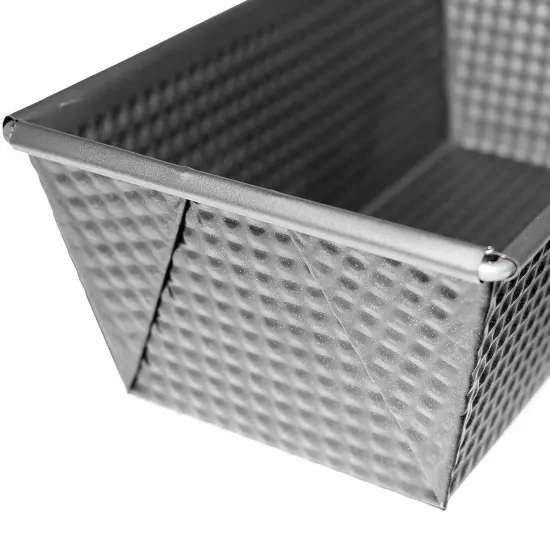 Norpro 8" Heavy Gauge Corrugated Nonstick Bread Pan Square Corner Tapered Side {4}