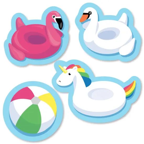 Big Dot of Happiness Make a Splash - Pool Party - DIY Shaped Summer Swimming Party or Birthday Party Cut-Outs - 24 Count {1}