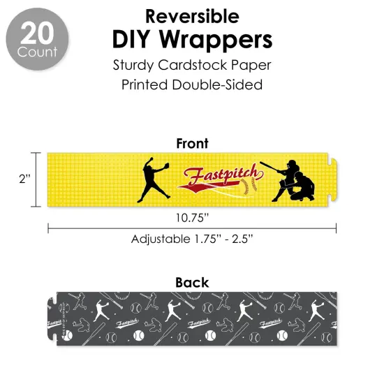 Big Dot of Happiness Grand Slam - Fastpitch Softball - Birthday Party or Baby Shower Favors and Cupcake Kit - Fabulous Favor Party Pack - 100 Pieces {4}