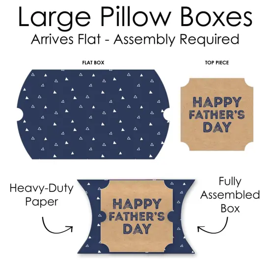 Big Dot of Happiness My Dad is Rad - Favor Gift Boxes - Father's Day Party Large Pillow Boxes - Set of 12 {7}