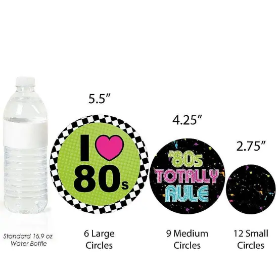 Big Dot of Happiness 80's Retro - Totally 1980s Party Giant Circle Confetti - Party Decorations - Large Confetti 27 Count {4}