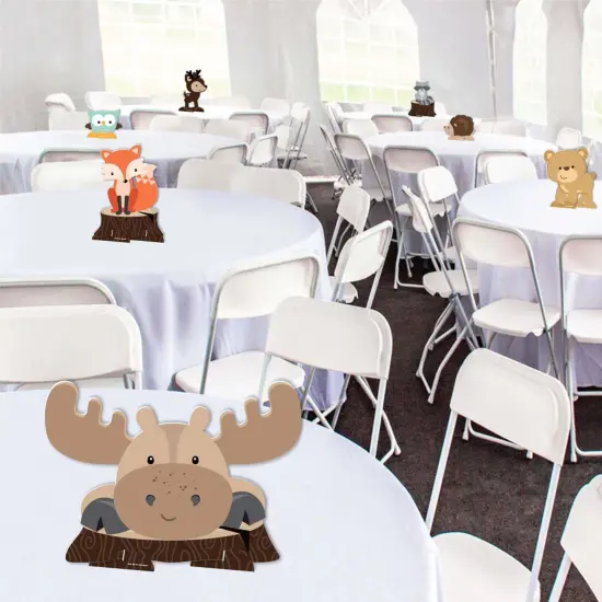 Big Dot of Happiness Woodland Creatures - Baby Shower or Birthday Party Centerpiece Table Decorations - Tabletop Standups - 7 Pieces {3}