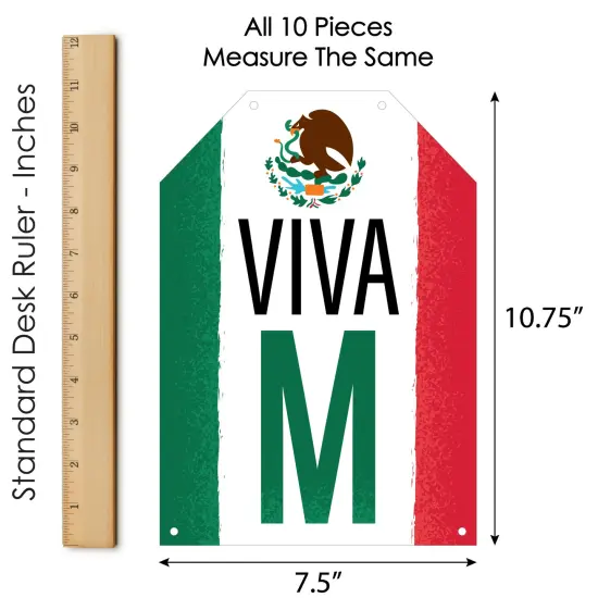 Big Dot of Happiness Viva Mexico - Hanging Vertical Paper Door Banners - Mexican Independence Day Party Wall Decoration Kit - Indoor Door Decor {7}
