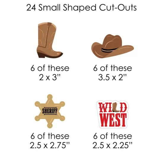 Big Dot of Happiness Western Hoedown - Wild West Cowboy Party DIY Decorations - Clothespin Garland Banner - 44 Pieces {7}