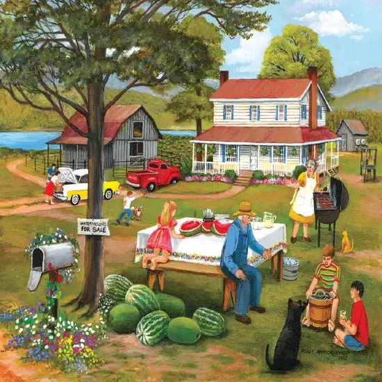 Sunsout Family Cookout 1000 pc Jigsaw Puzzle 22160 {1}