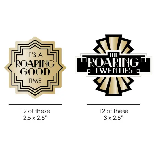 Big Dot of Happiness Roaring 20's - DIY Shaped 1920s Art Deco Jazz Party Cut-Outs - 24 Count {3}