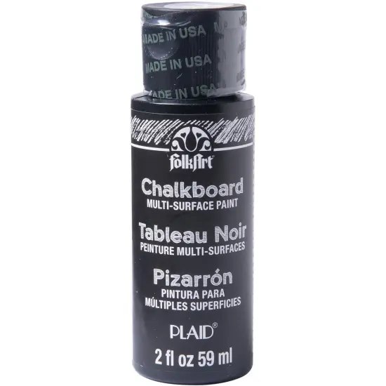 FolkArt Multi-Surface Chalkboard Paint 2oz-Black {1}