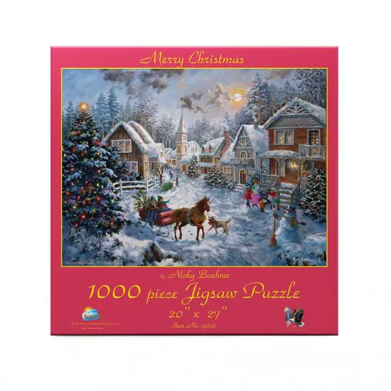 Sunsout Merry Christmas 1000 pc Christmas Jigsaw Puzzle 19236 {4}