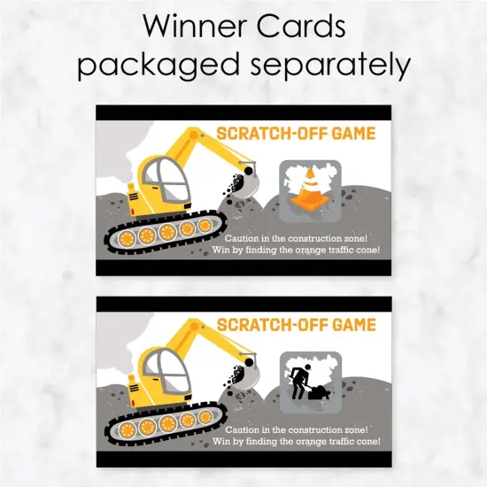 Big Dot of Happiness Dig It - Construction Party Zone - Baby Shower or Birthday Party Game Scratch Off Cards - 22 Count {4}