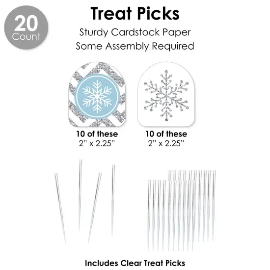 Big Dot of Happiness Winter Wonderland - Snowflake Holiday Party and Winter Wedding Favors and Cupcake Kit - Fabulous Favor Party Pack - 100 Pieces {7}