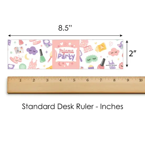 Big Dot of Happiness Pajama Slumber Party - Girls Sleepover Birthday Party Water Bottle Sticker Labels - Set of 20 {6}