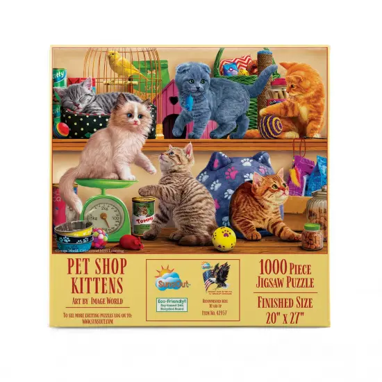 Sunsout Pet Shop Kittens 1000 pc Jigsaw Puzzle 42957 {4}