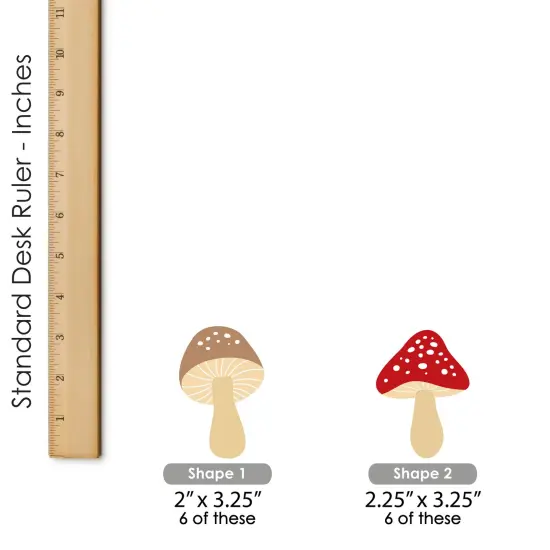 Big Dot of Happiness Wild Mushrooms - DIY Shaped Red Toadstool Party Cut-Outs - 24 Count {6}