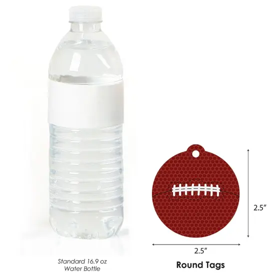 Big Dot of Happiness End Zone - Football - Baby Shower or Birthday Party Favor Gift Tags (Set of 20) {4}