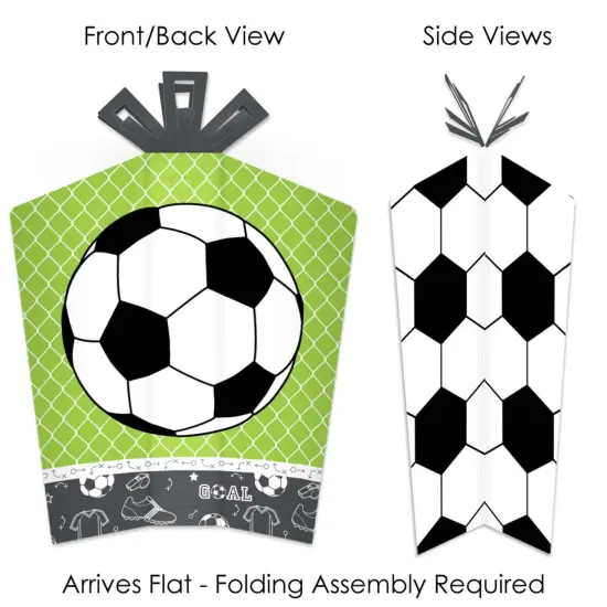 Big Dot of Happiness Goaal - Soccer - Table Decorations - Baby Shower or Birthday Party Fold and Flare Centerpieces - 10 Count {3}