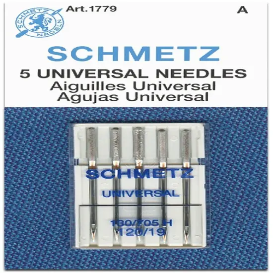 Schmetz Universal Regular Point Machine Needles-Size 120/19 5/Pkg {1}