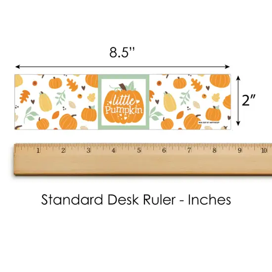 Big Dot of Happiness Little Pumpkin - Fall Birthday Party or Baby Shower Water Bottle Sticker Labels - Set of 20 {6}