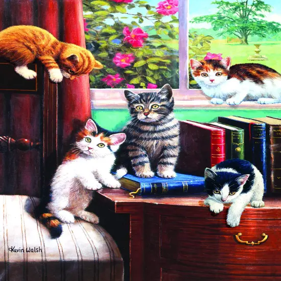Sunsout Playtime in the Study 500 pc Jigsaw Puzzle 13332 {1}