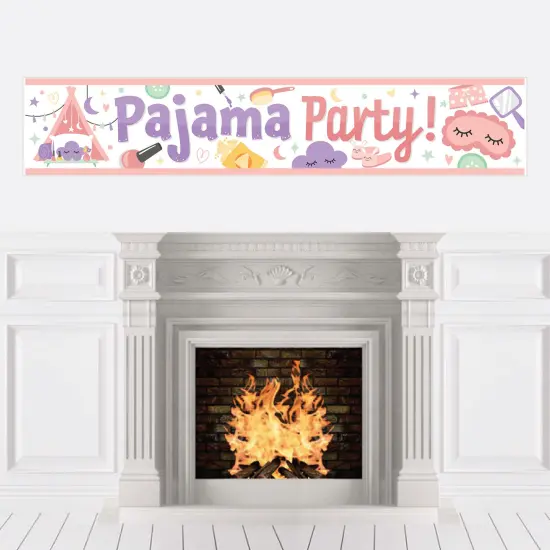 Big Dot of Happiness Pajama Slumber Party - Girls Sleepover Birthday Party Decorations Party Banner {1}