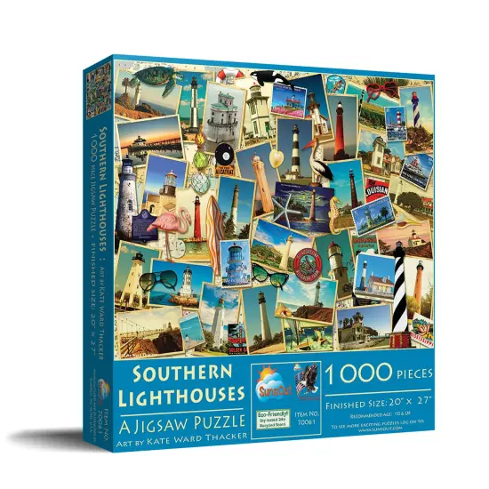 Sunsout Southern Lighthouses 1000 pc Jigsaw Puzzle 70061 {3}