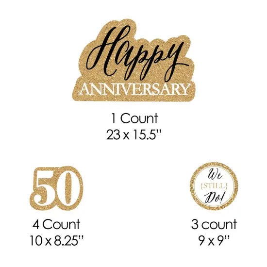 Big Dot of Happiness We Still Do - 50th Wedding Anniversary - Yard Sign & Outdoor Lawn Decorations - Anniversary Party Yard Signs - Set of 8 {7}