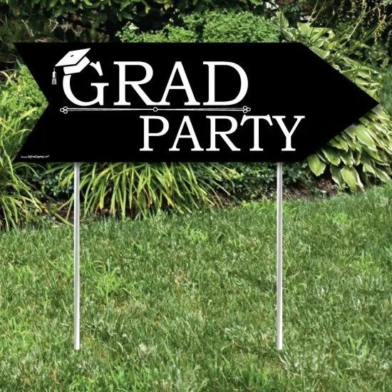 Big Dot of Happiness Graduation Cheers - Graduation Party Sign Arrow - Double Sided Directional Yard Signs - Set of 2 {3}