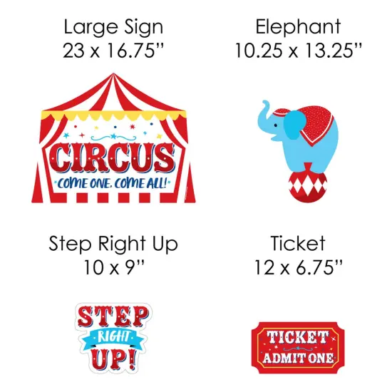 Big Dot of Happiness Carnival - Step Right Up Circus - Yard Sign and Outdoor Lawn Decorations - Carnival Themed Party Yard Signs - Set of 8 {7}