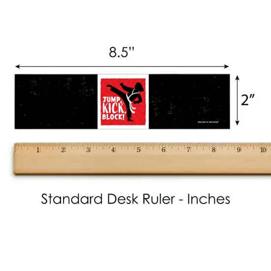 Big Dot of Happiness Karate Master - Martial Arts Birthday Party Water Bottle Sticker Labels - Set of 20 {6}