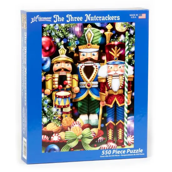 Vermont Christmas Three Nutcrackers Puzzle Randy Wollenmann 24 x 18 550 Pieces {1}