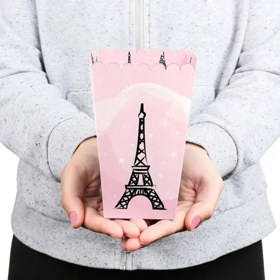 Big Dot of Happiness Paris, Ooh La La - Paris Themed Baby Shower or Birthday Party Favor Popcorn Treat Boxes - Set of 12 {6}
