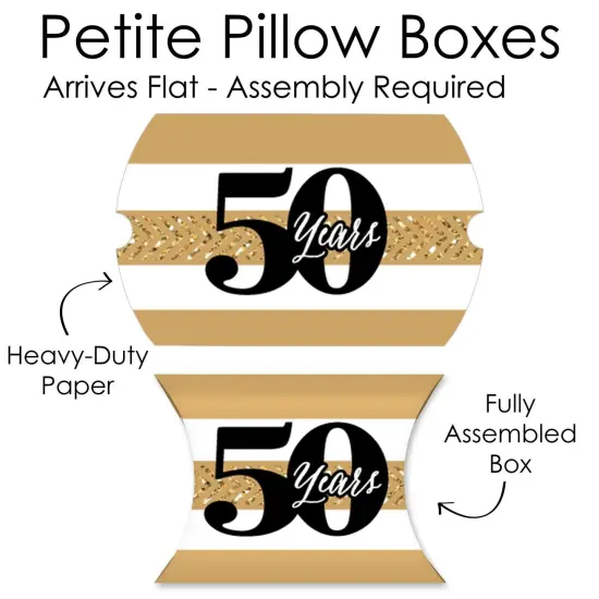 Big Dot of Happiness We Still Do - 50th Wedding Anniversary - Favor Gift Boxes - Anniversary Party Petite Pillow Boxes - Set of 20 {7}