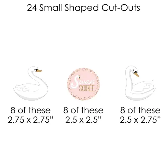 Big Dot of Happiness Swan Soiree - White Swan Baby Shower or Birthday Party DIY Decorations - Clothespin Garland Banner - 44 Pieces {7}