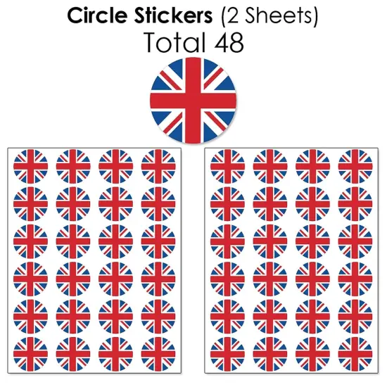 Big Dot of Happiness Cheerio, London - British UK Party Candy Favor Sticker Kit - 304 Pieces {7}
