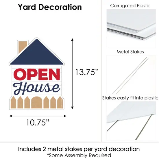 Big Dot of Happiness Open House - Outdoor Lawn Sign - Real Estate Yard Sign - 1 Piece {7}