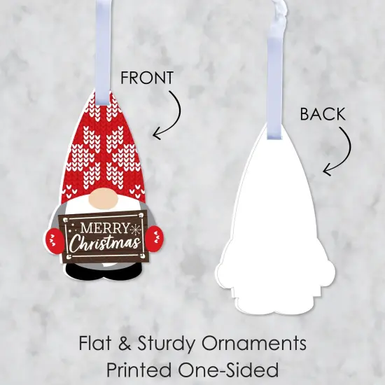 Big Dot of Happiness Christmas Gnomes - Holiday Party Decorations - Christmas Tree Ornaments - Set of 12 {7}