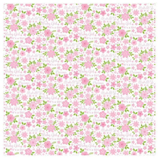Little Birdie Little Miracle Cardstock Pack 12"X12" 12/Pkg-Baby Girl {2}