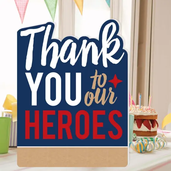 Big Dot of Happiness Thank You to Our Heroes - Appreciation Giant Greeting Card - Big Shaped Jumborific Card {3}